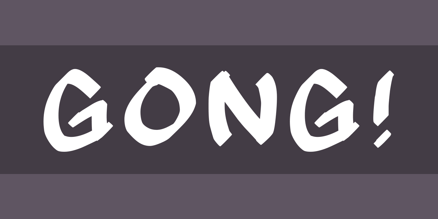 Gong! Font preview